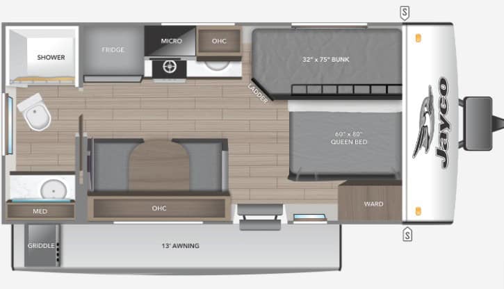 Jayco Jay Feather Air 15BH Floor Plan