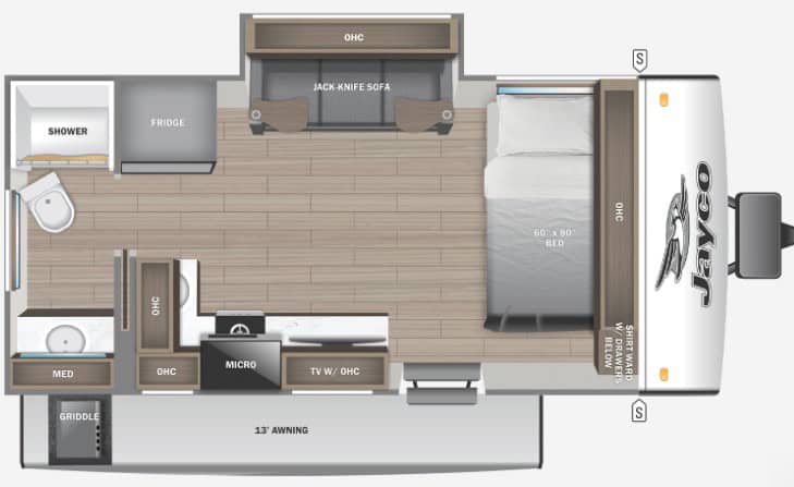 Jayco Jay Feather Air 16RB Floor Plan