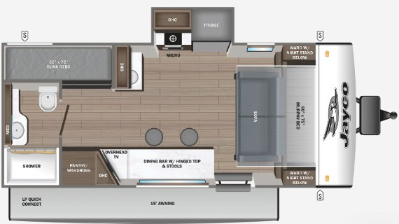 Jayco Jay Feather Air 18MBH Floor Plan