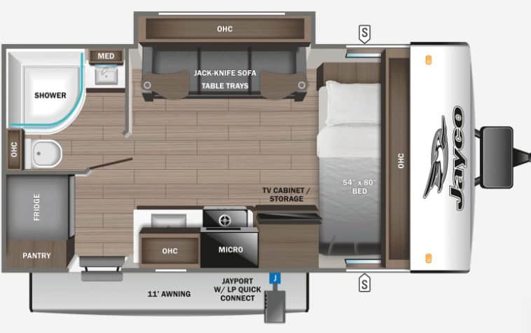 Jayco Jay Feather Micro 166FBS Floorplan