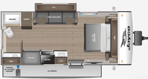 Jayco Jay Feather Micro 183FBS Floor Plan