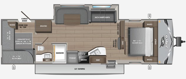 Jayco Jay Flight 294QBS Floor Plan