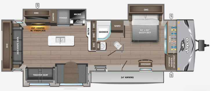 Jayco Jay Flight 334RTS Floor Plan