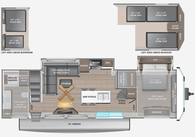 Jayco Jay Flight Bungalow JayLoft Floor Plan