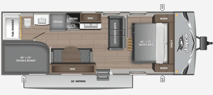 Jayco Jay Flight SLX 260BH Floor Plan