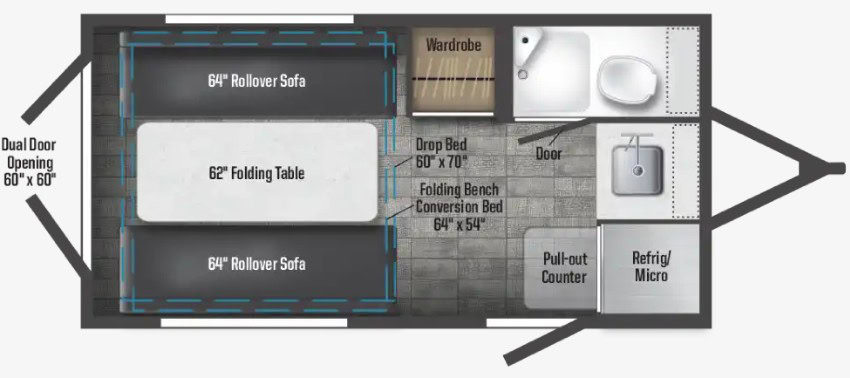 Winnebago Hike 100 H1316SB Floorplan