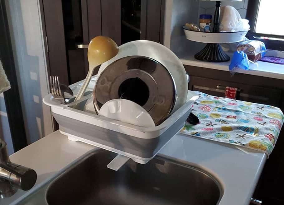 Collapsible RV Dish Drying Rack