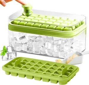 Easy-Release Ice Cube Trays with Storage Bin