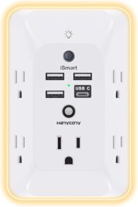 Multi-Function Outlet Extender with Night Light