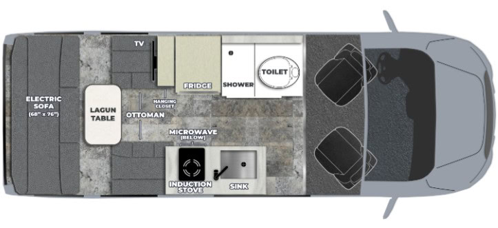 Pleasure-Way Ontour 2.0 Floorplan