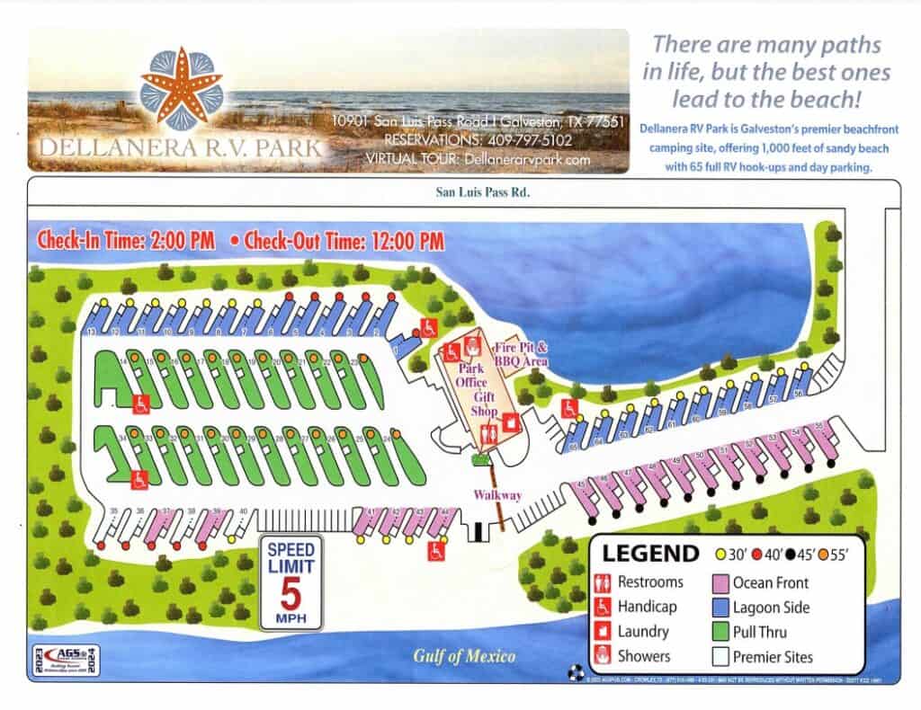 Dellanera RV Park Site Map