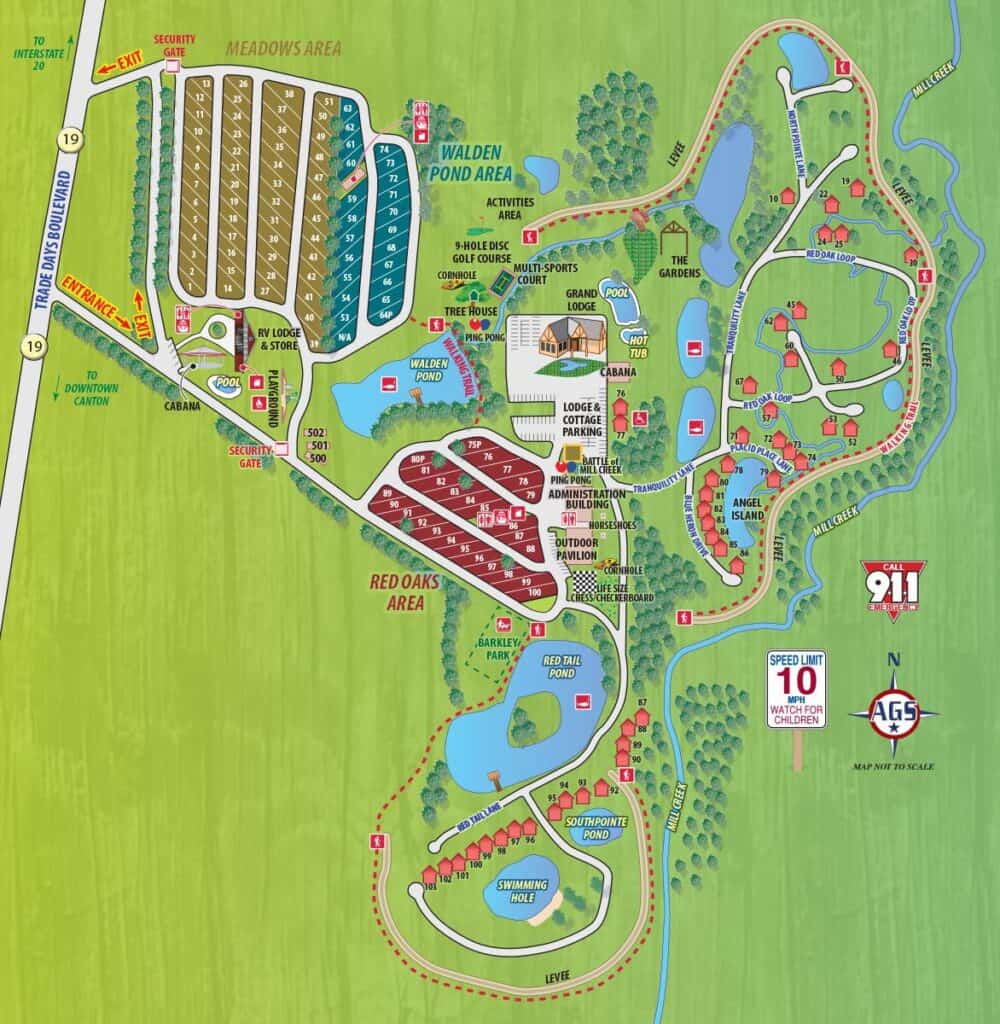 Mill Creek Ranch Resort Site Map